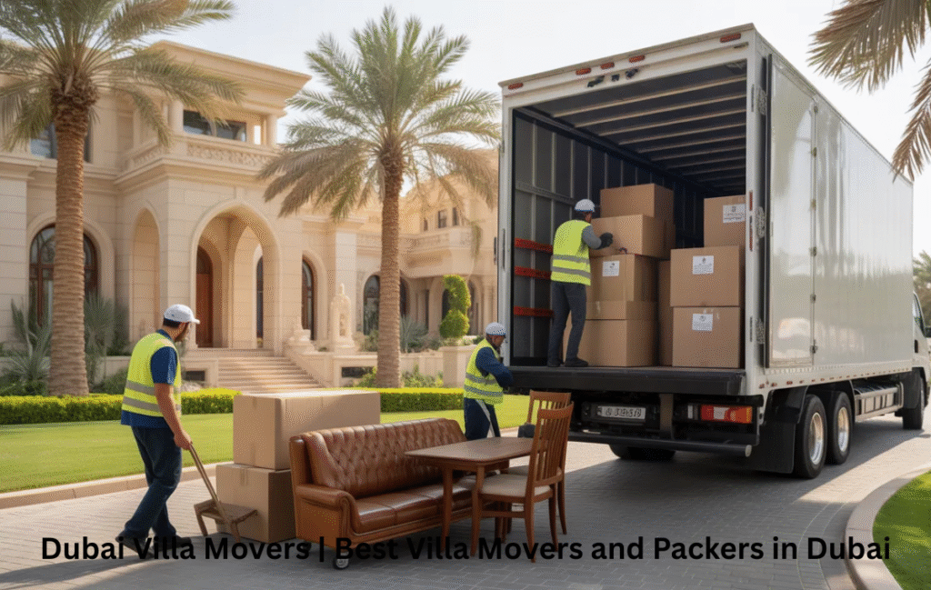 Dubai villa relocation services with professional moving truck