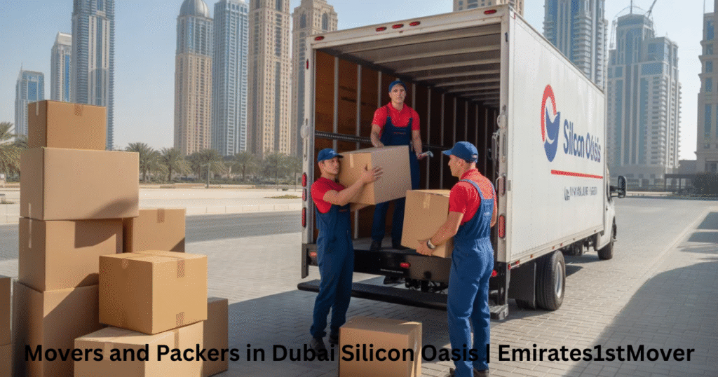 Movers and packers in Dubai Silicon Oasis loading furniture truck