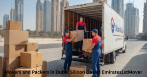 Movers and packers in Dubai Silicon Oasis loading furniture truck