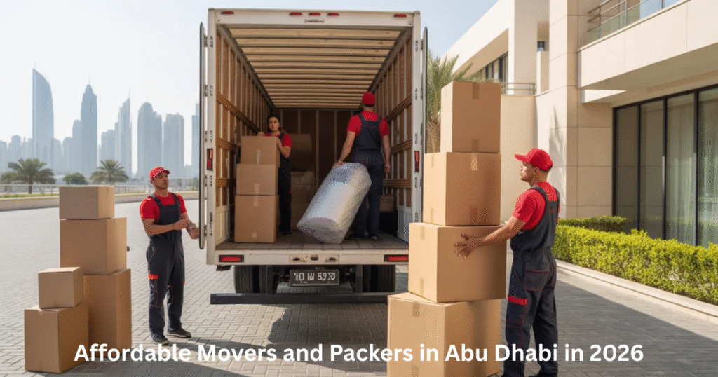 affordable movers and packers in Abu Dhabi loading furniture into moving truck