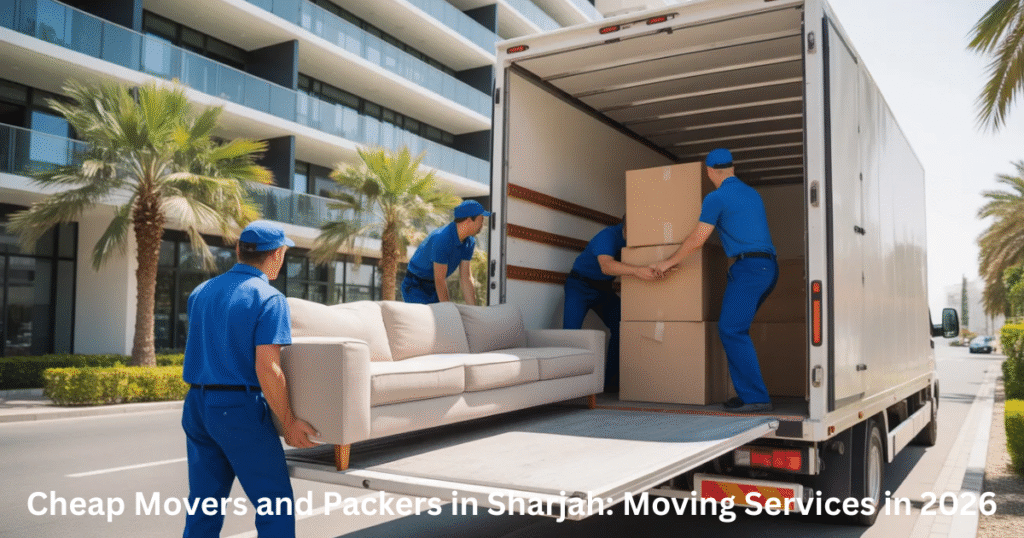 Cheap movers and packers in Sharjah loading furniture during house shifting