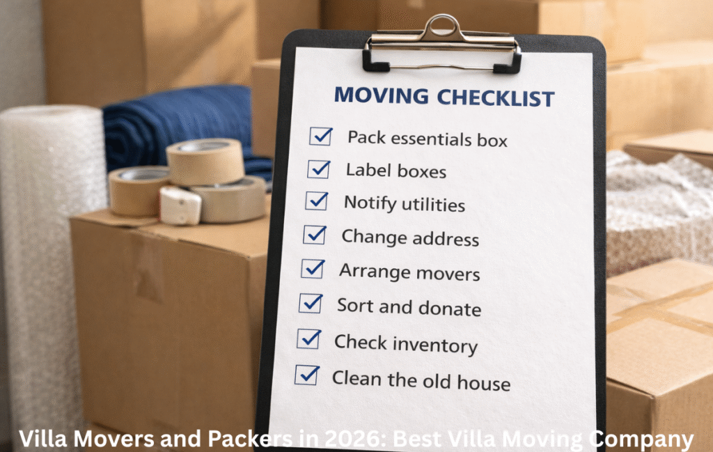 Villa moving checklist and relocation preparation tips