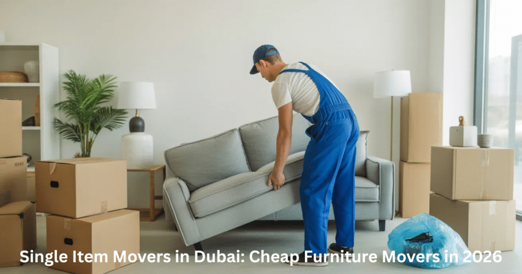 Professional single furniture movers in Dubai handling one item